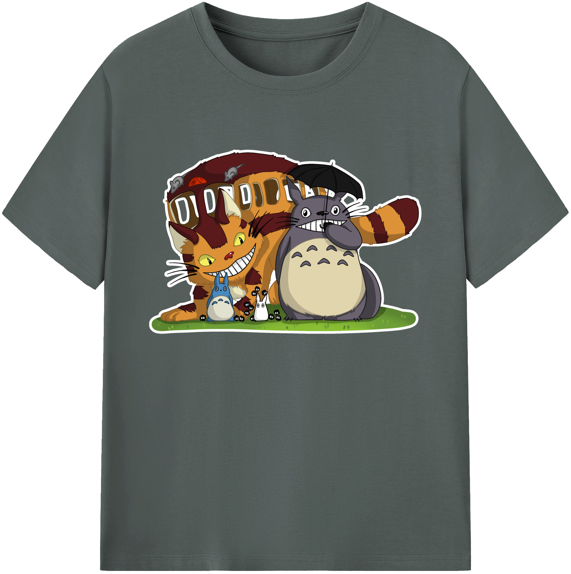 （画像用） となりのトトロ 草壁メイ 草壁サツキ My Neighbor Totoro Satsuki Kusakabe Mei Kusakabe 綿100％ メンズ半袖Tシャツ｜肌触りやわらか＆通気性